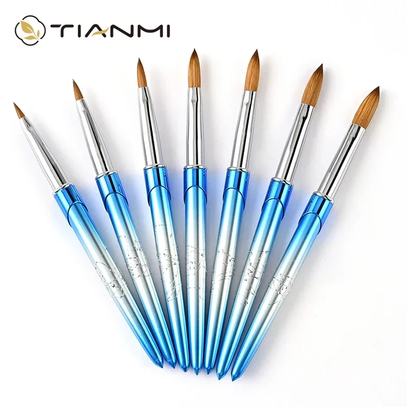 Kolinsky Nail Art Brush Manicure Tools Painting Carving Nail Pens Gel Nail Polish Builder Multiple Patterns Acrylic Brushes