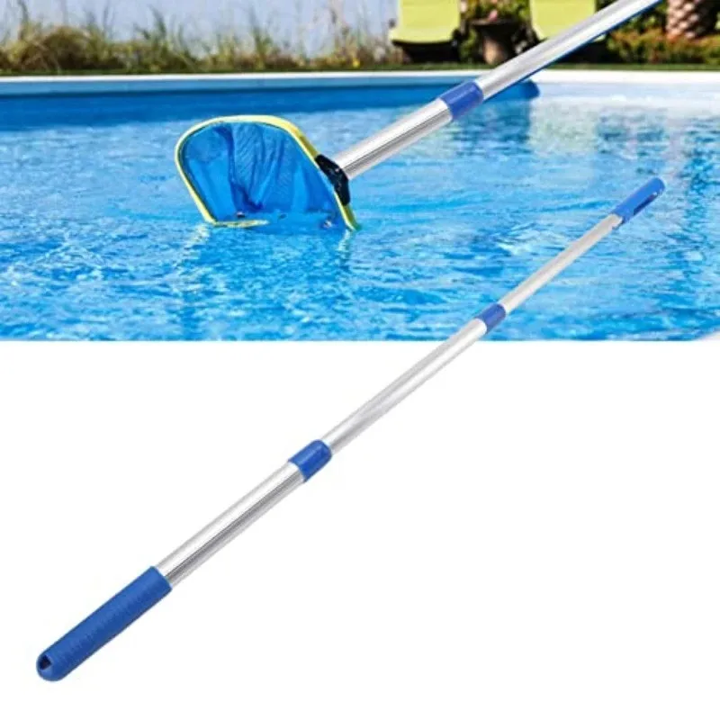 Pértiga telescópica para piscina, pértiga extensible de aluminio de 3 secciones, pértiga ajustable para red de limpieza de piscinas