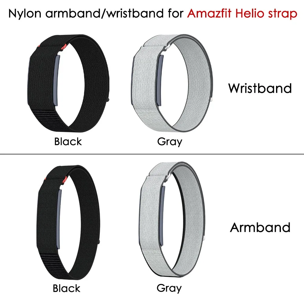 Nylon Strap for Amazfit Helio Strap Sports Bracelet Replacement Band Biceps Breathable Armband Wristband for Amazfit Helio Strap