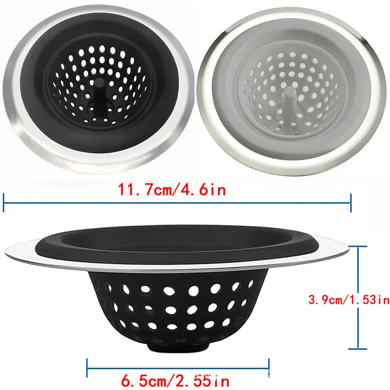 Kitchen Silicone Sink filter Sewer Anti-Clogging food Waste Strainer Hair Catcher Water Stop Stopper for Bathroom Accessories