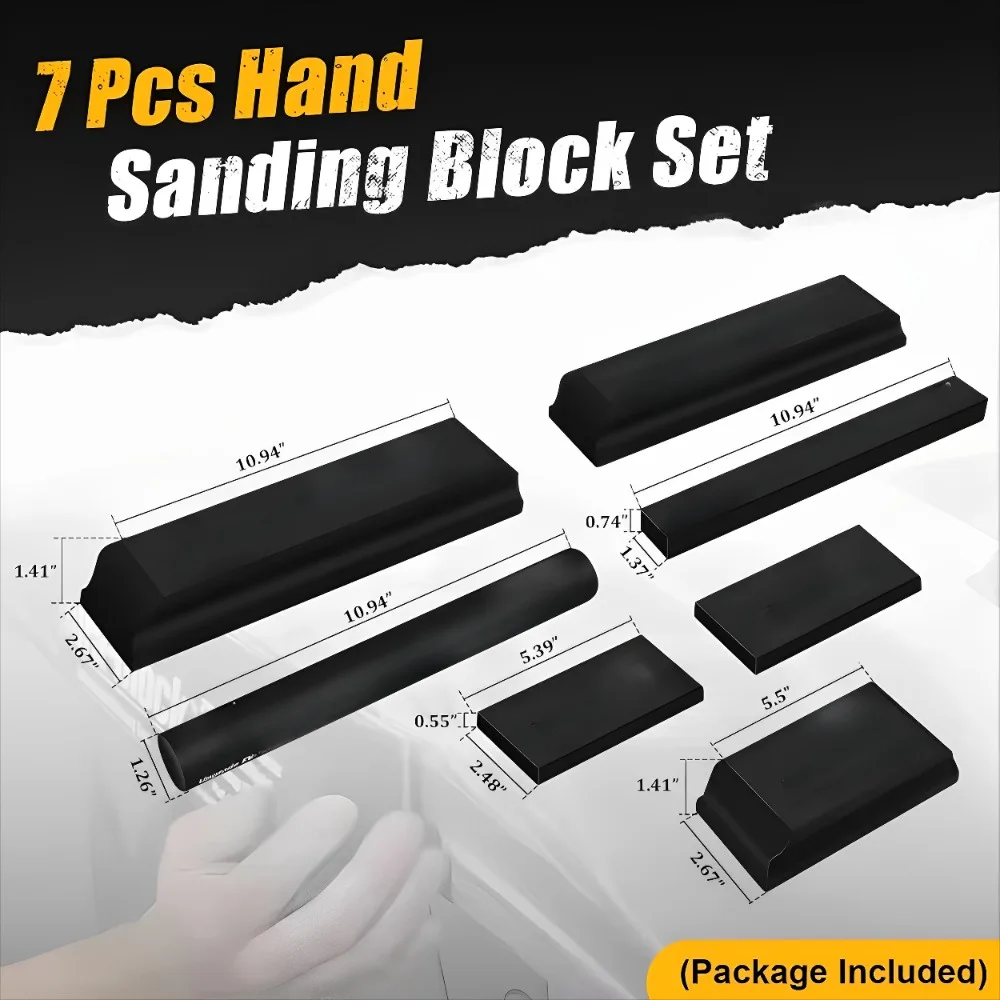 

Auto Body Sanding Block Kit Automotive Sanding Blocks Flexible EVA Foam Wet Or Dry Sanding Blocks Set
