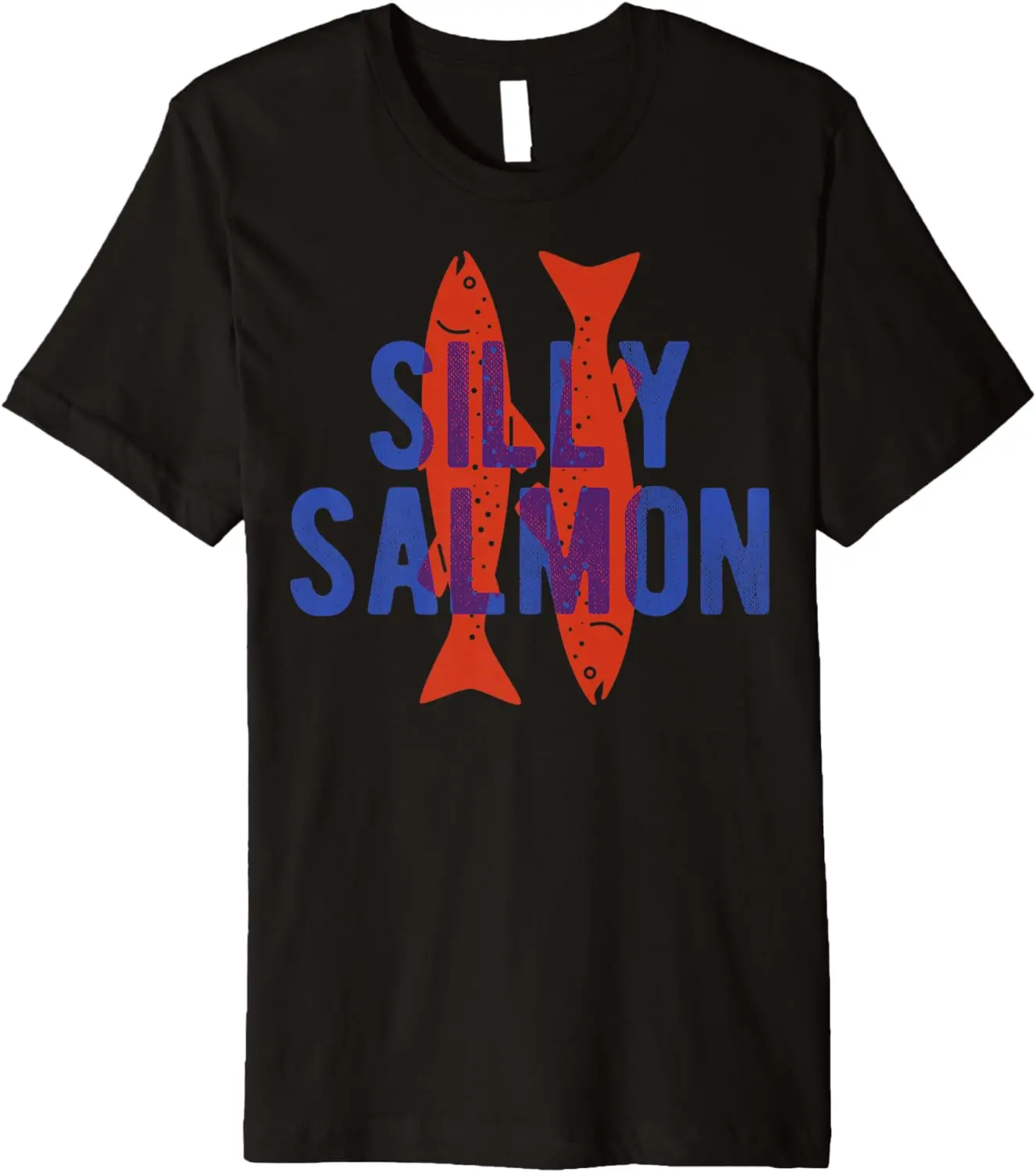 

Funny Fishing Fish Salmon Pun Silly Salmon Gift Idea Premium T-Shirt