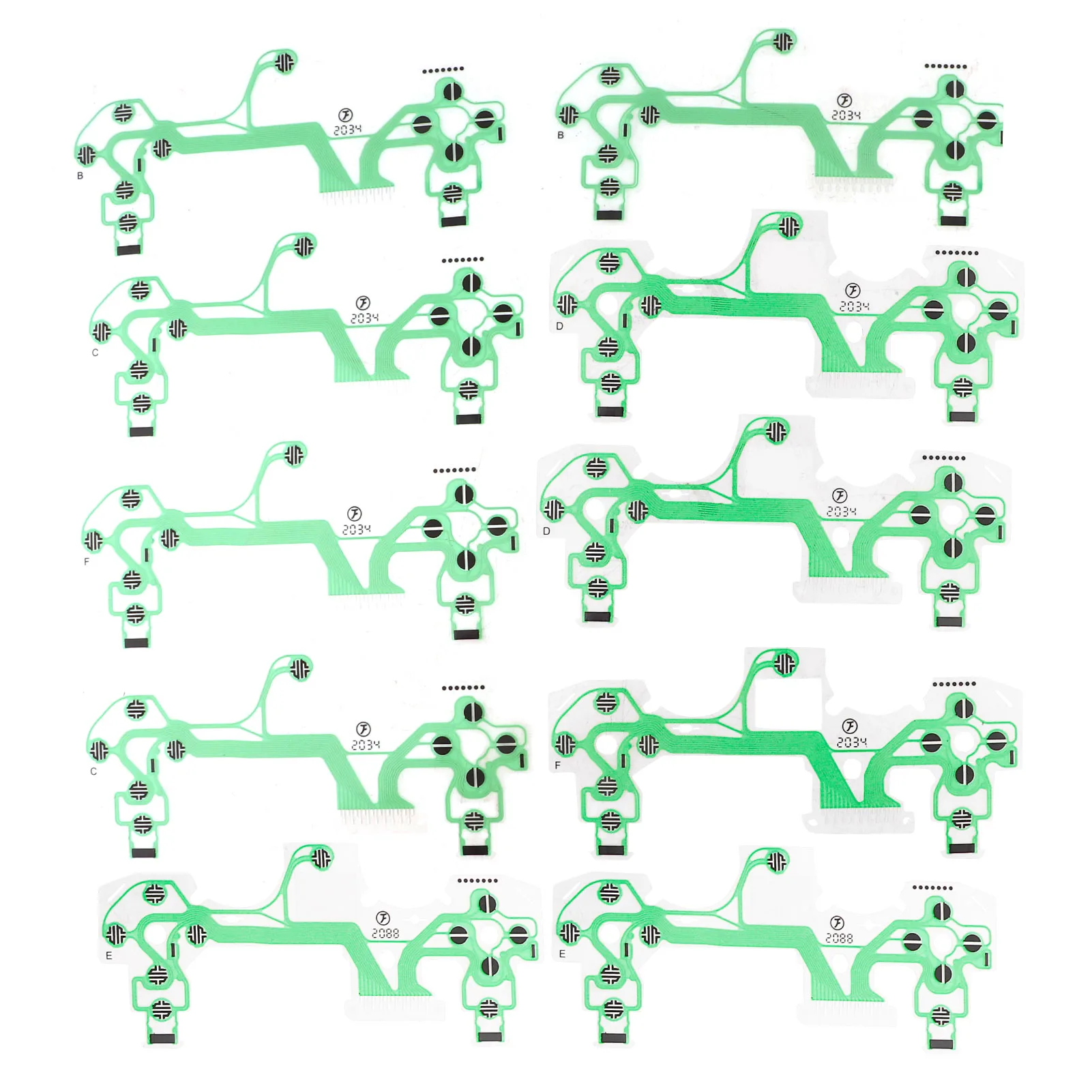 

10Pcs Replacement Part Green Keypad Conductive Film For Sony Playstation 4 PS4 Controller