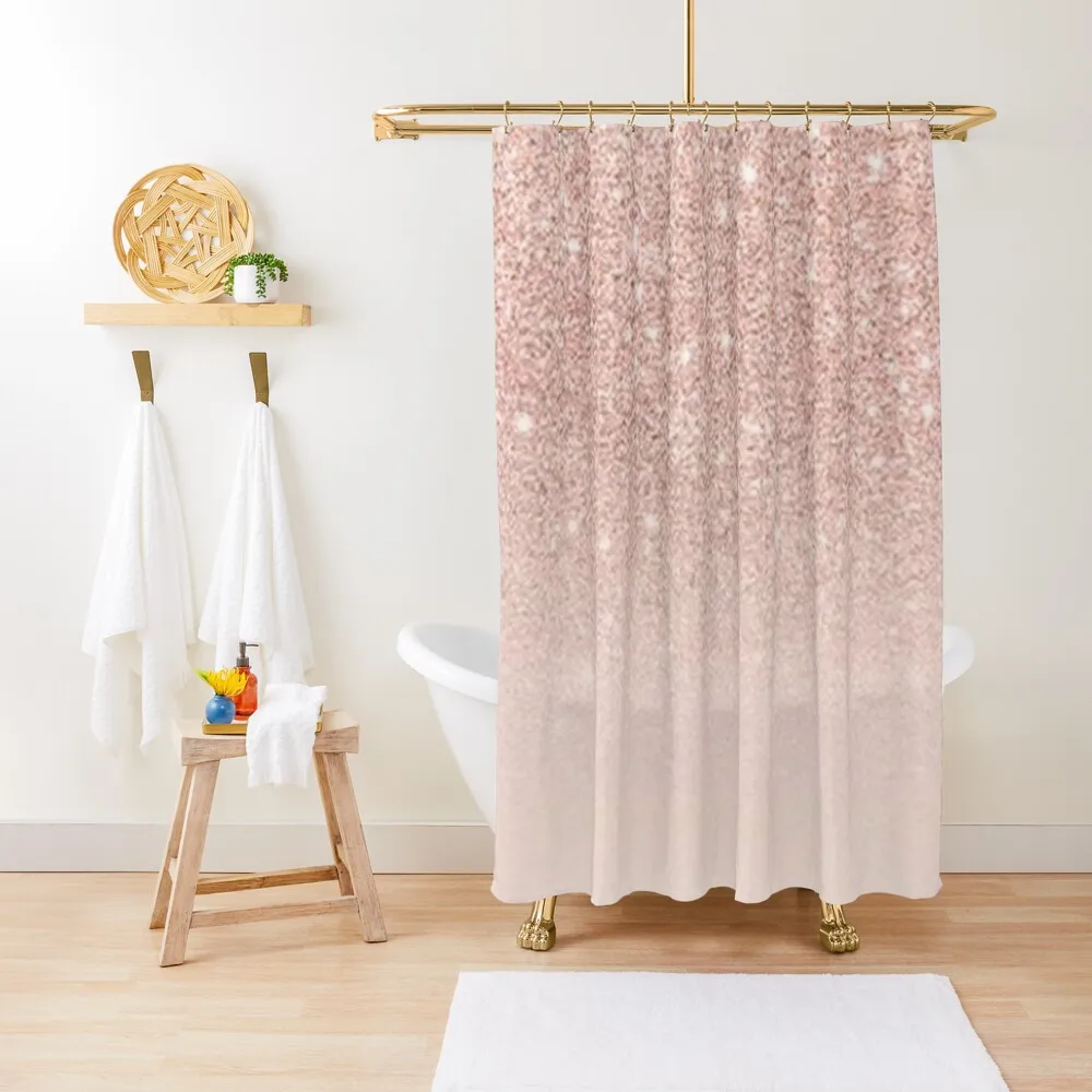 

Pink / white glitter Shower Curtain Waterproof Fabric Bathroom Bathroom Box Waterproof Bathroom Shower Decor Curtain