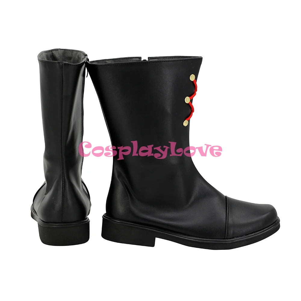 CosplayLove Spiel Ensemble Sterne Kiryu Kuro Schwarz Cosplay Schuhe Lange Stiefel Leder Weihnachten Jungen Mädchen Nach Maß