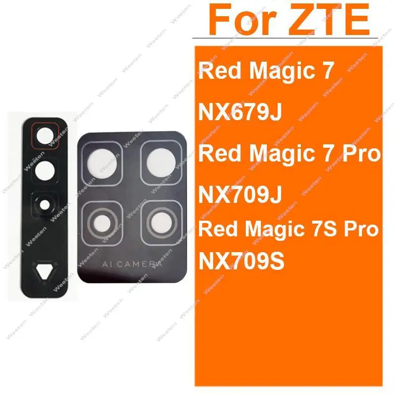 For ZTE RedMagic 7 NX679J 7Pro NX709J 7S Pro NX709S 7S Back Rear Camera Glass Lens Glass with Sticker Replacement Parts