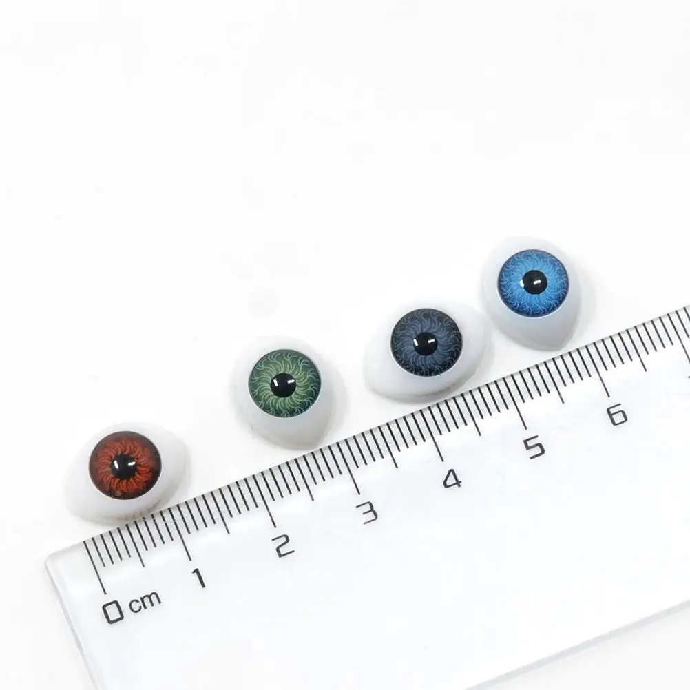

60pcs DIY Eyes Material Plastic Oval Glass Eyes DIY Plush Toy Accessories Scrapbooking Crafts Projects for Home Classroom (