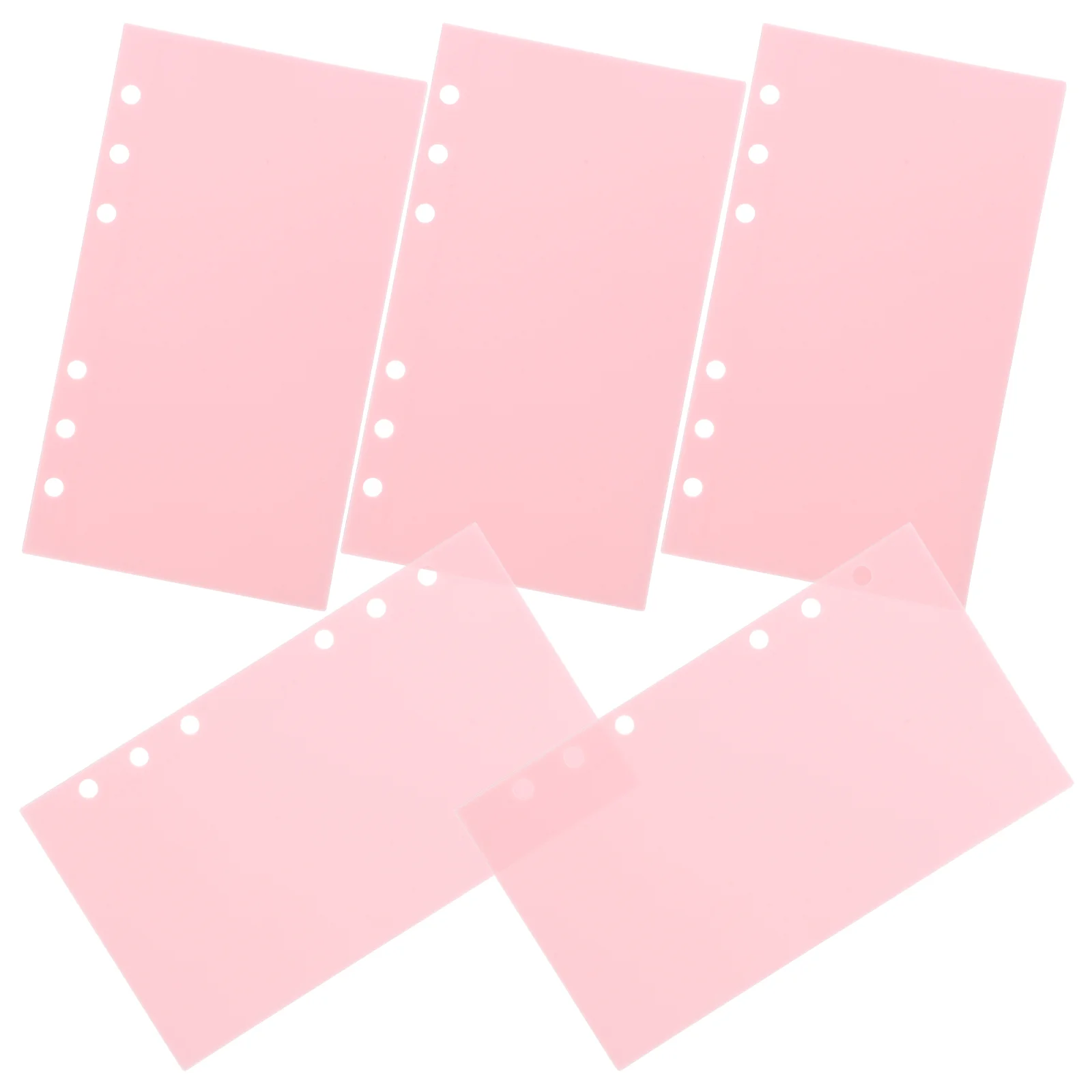 5-delige zelfklevende budgetseparator Paginabinderclips Notebookmap Draagbare tas Pp Klein inzetstuk