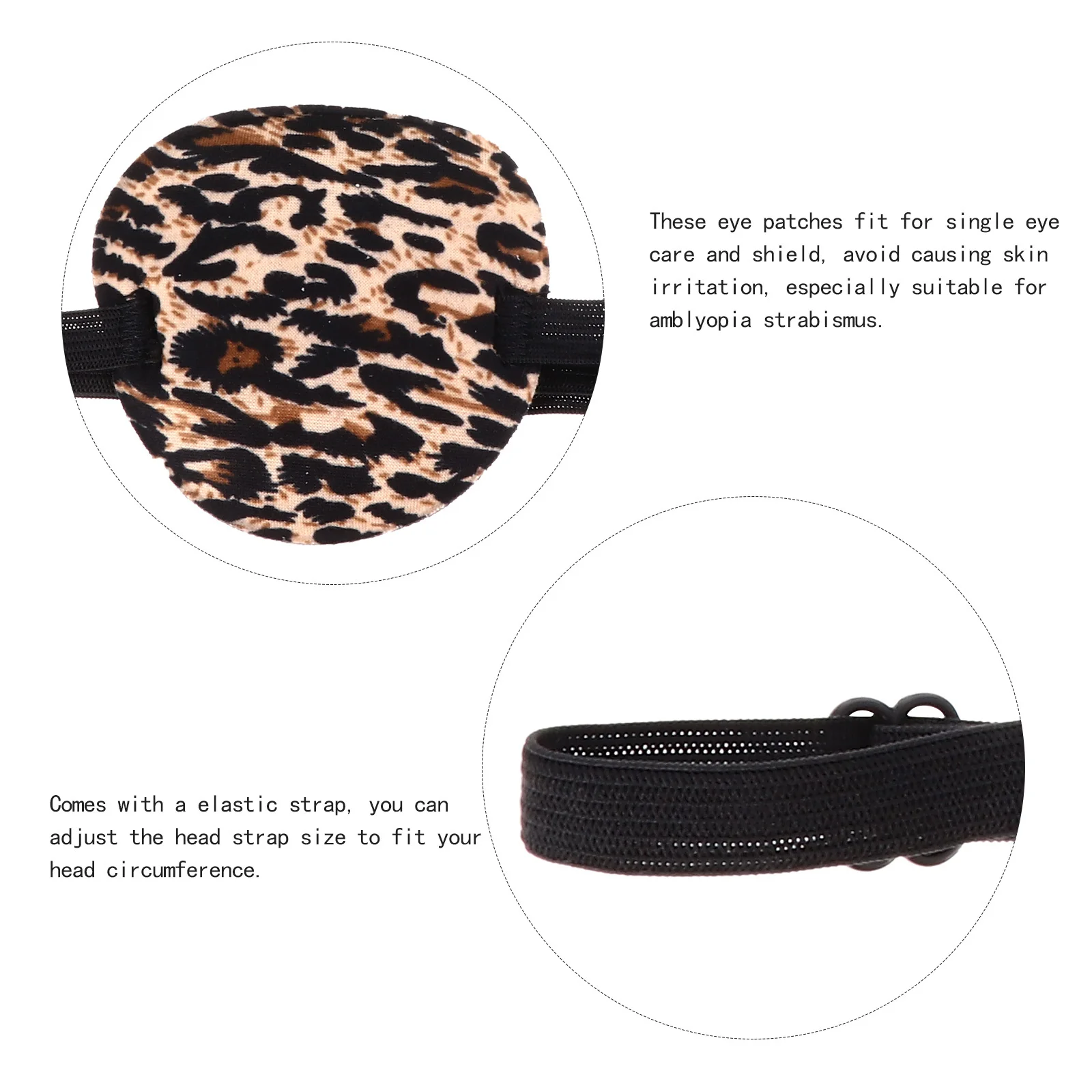 

4Pcs Lazy Eye Patches Breathable Elastic Adjustable Comfortable Reusable Eye Mask for Amblyopia Strabismus Treatment