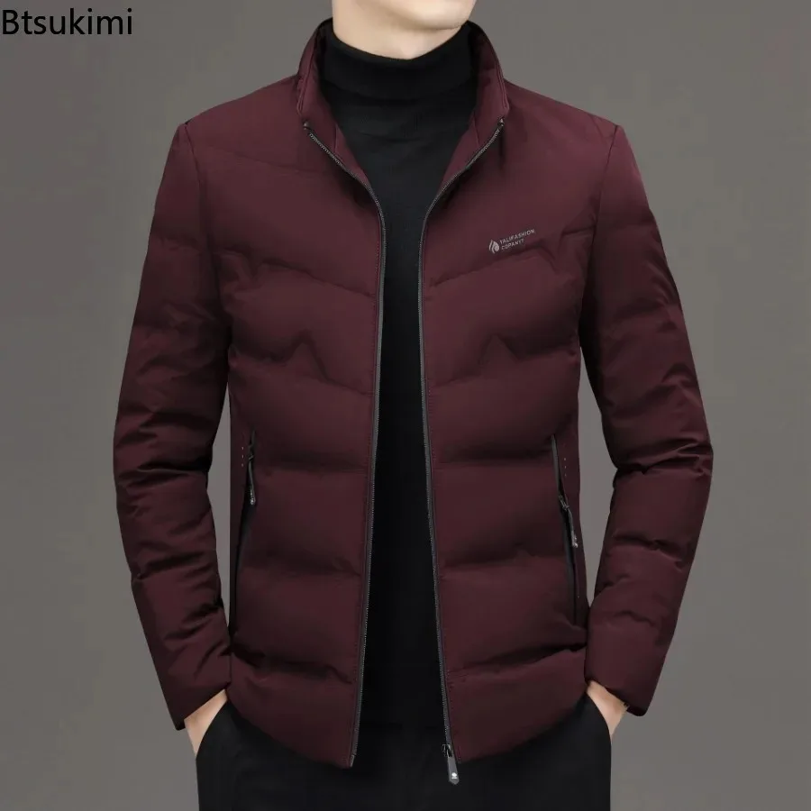 High Quality 2026 Autumn Winter Men's Bright Duck Down Jacket Business Casual Warm Puffer Coat Outwear Lightweight Down Clothing