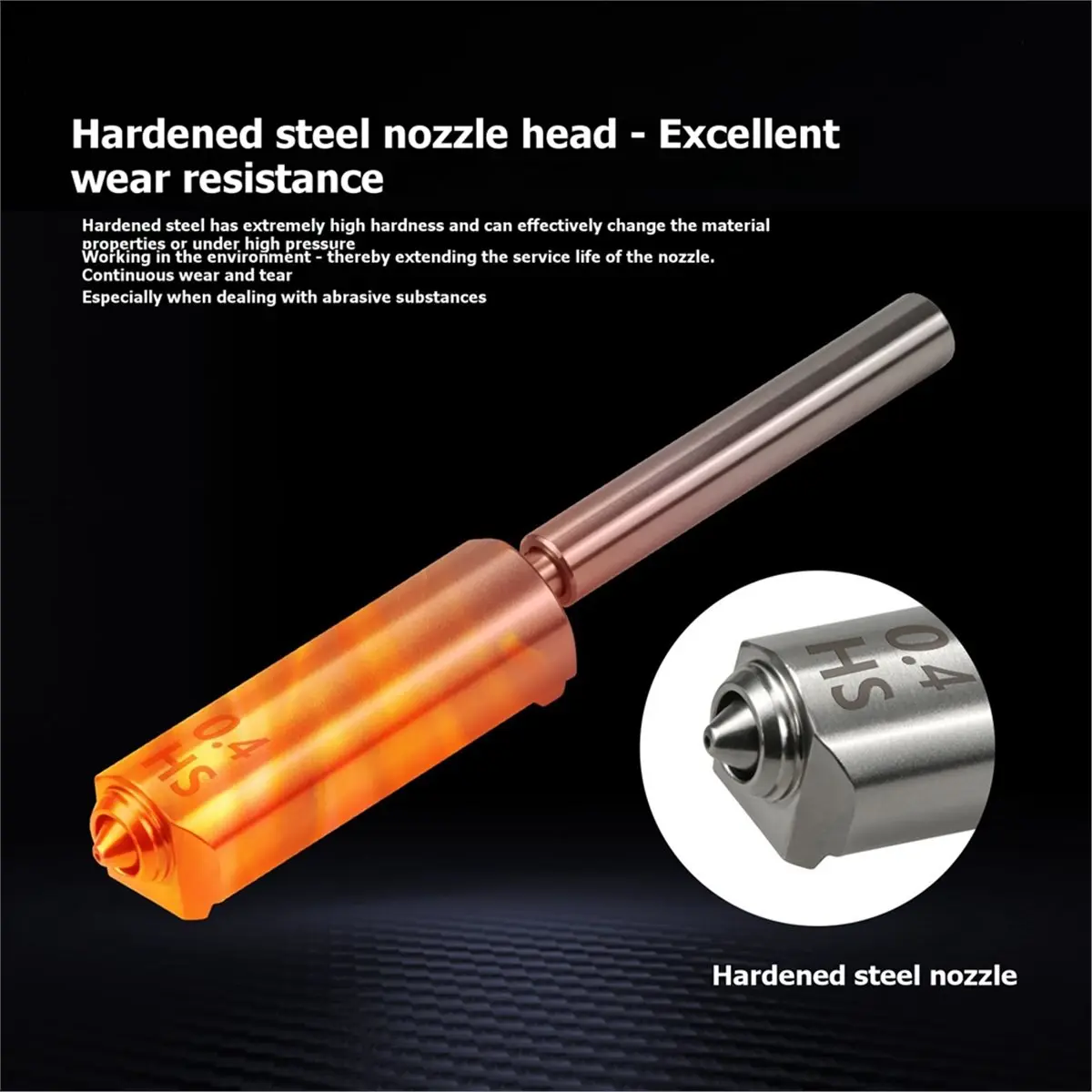 10Pcs 0.4mm Nozzle Tip for S1 Max Heatbreak Hotend Quick Install Replacement for S1 Max Parts