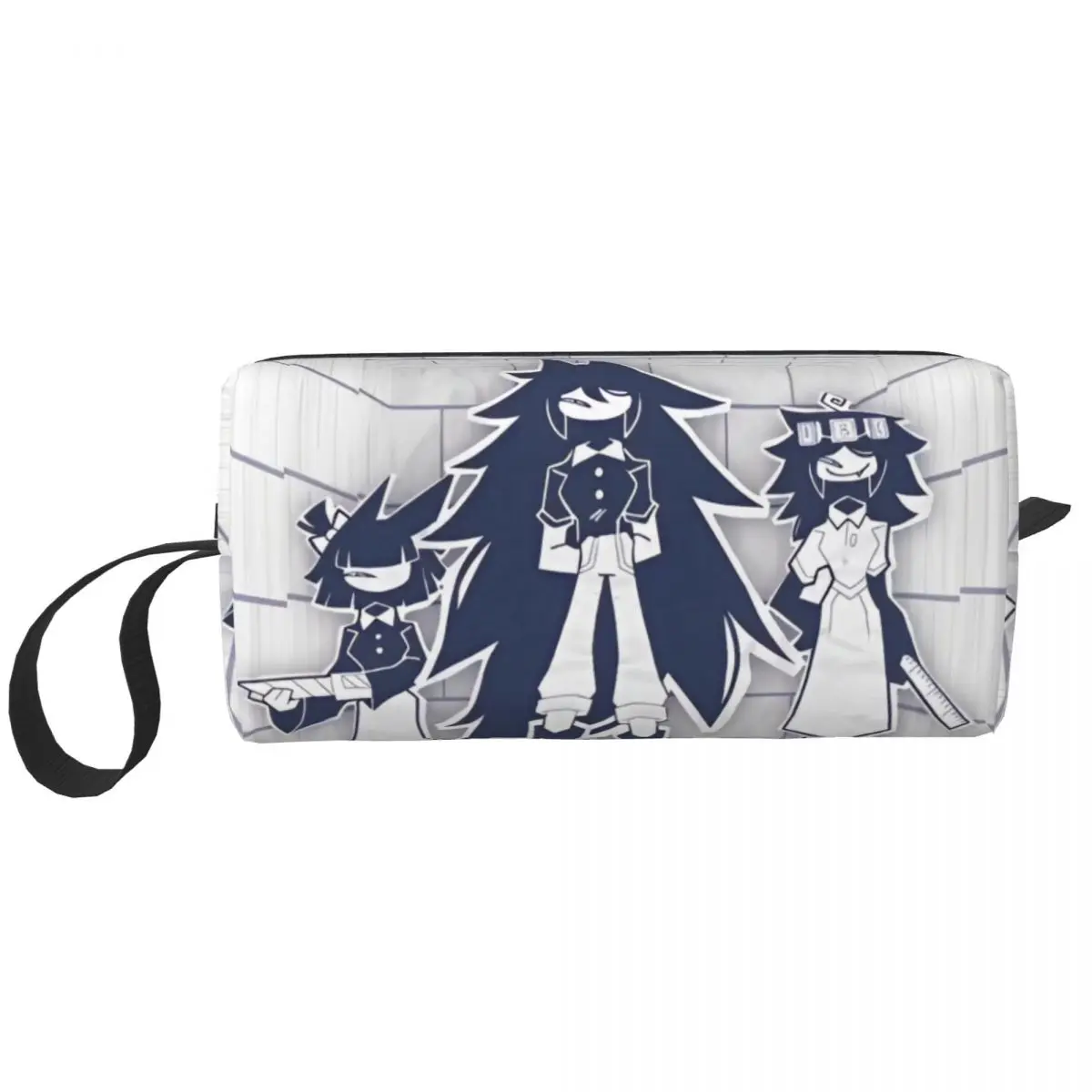 Cartoon Anime Miss Circle Cosmetic Bag Women Makeup Bags Fundamental Paper Education Travel Zipper Toiletry Bag Organizer Merch