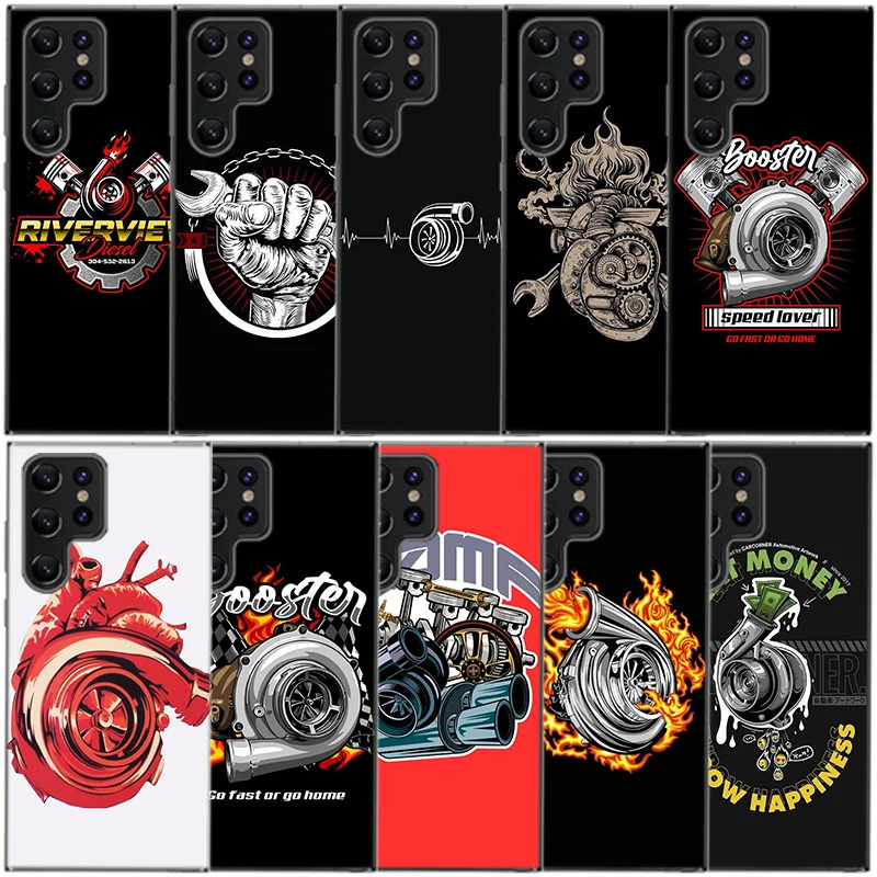 Car Parts Auto Mechanic Clear Phone Case For Samsung Galaxy S20 S21 S23 FE S22 Plus S24 Ultra S10 S10E S9 S8 Soft Back Cover