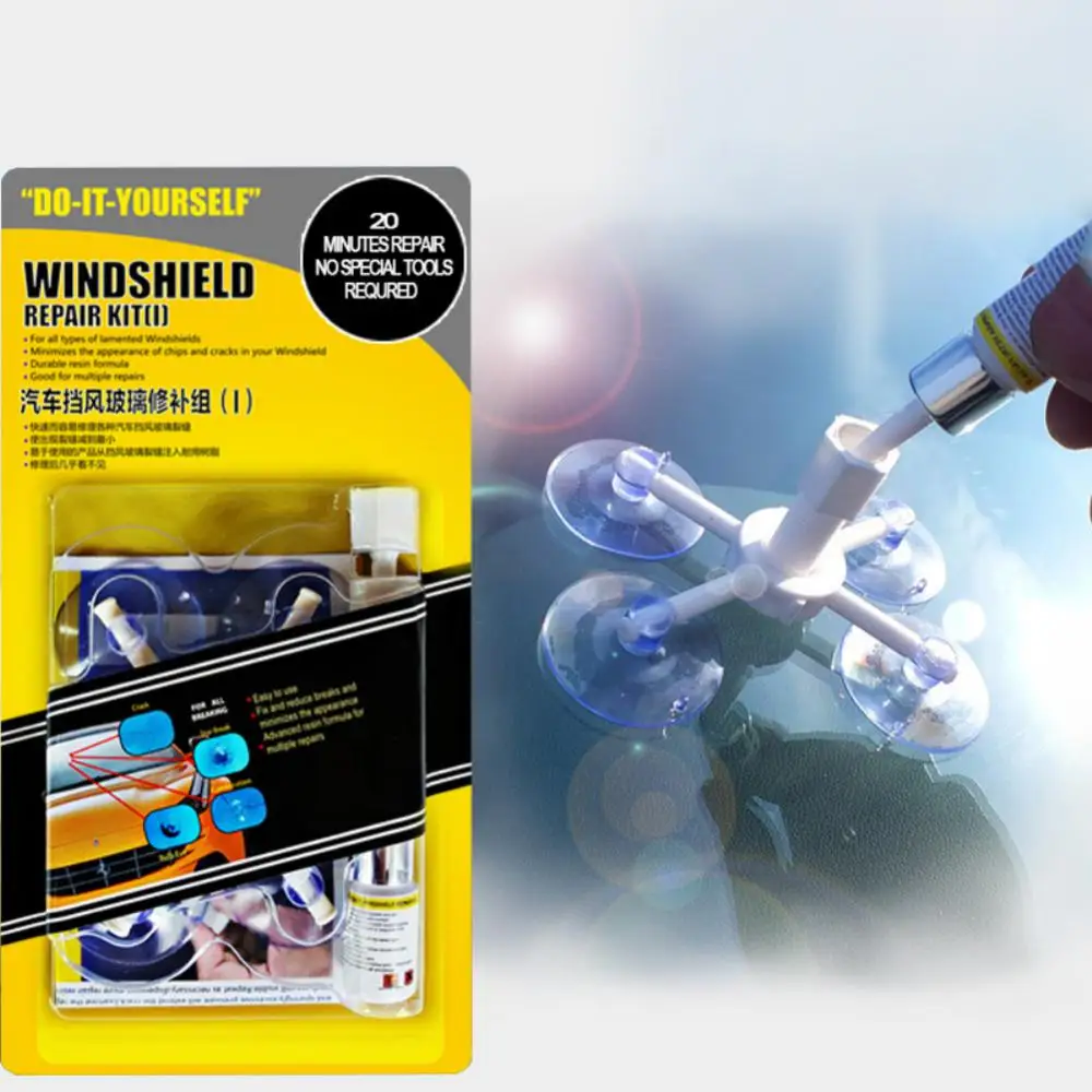 قسط سيارة الكراك الزجاج الأمامي طقم تصليح رقاقة الزجاج الأمامي مجموعة أدوات الراتنج السدادة السيارات نافذة الشاشة تلميع
