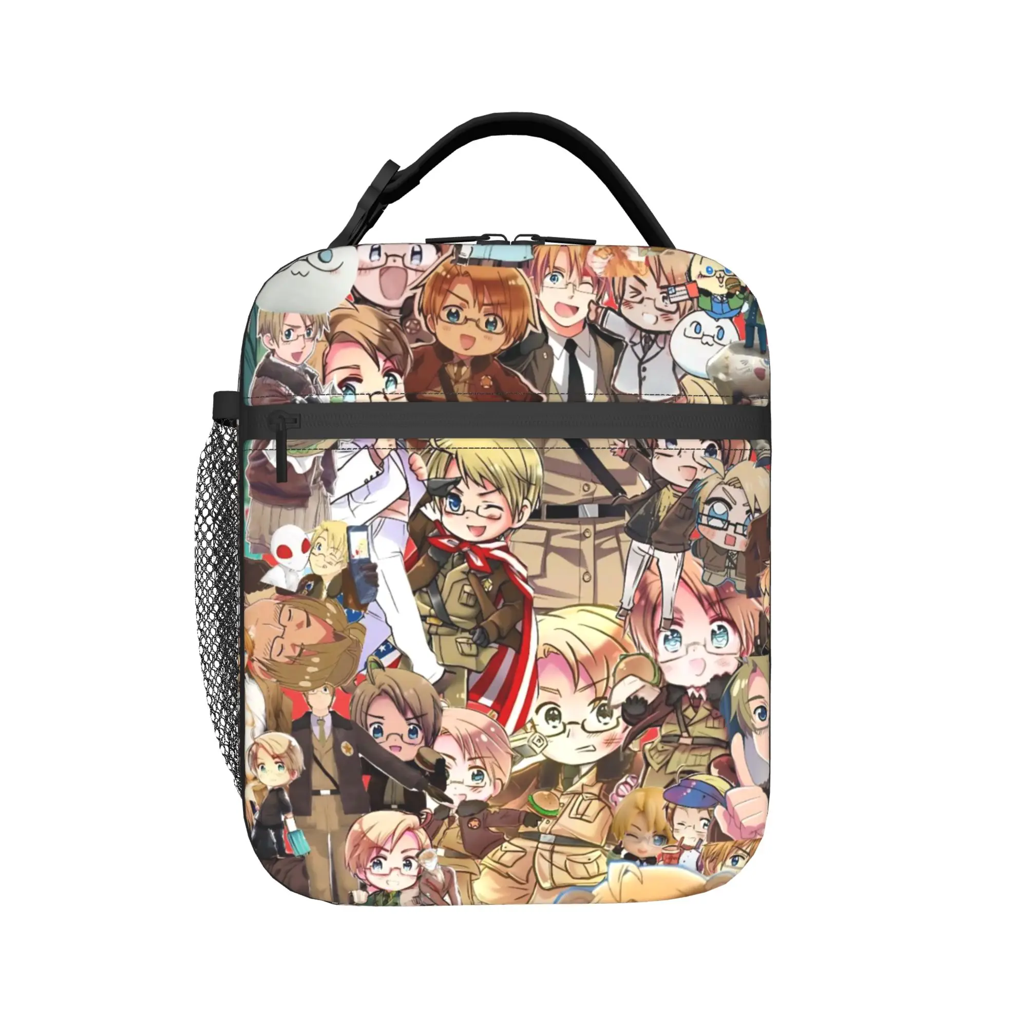 Hetalia Axis Powers Product Insulated Lunch Bag For Picnic  Food Box Leakproof Cooler Thermal Lunch Boxes