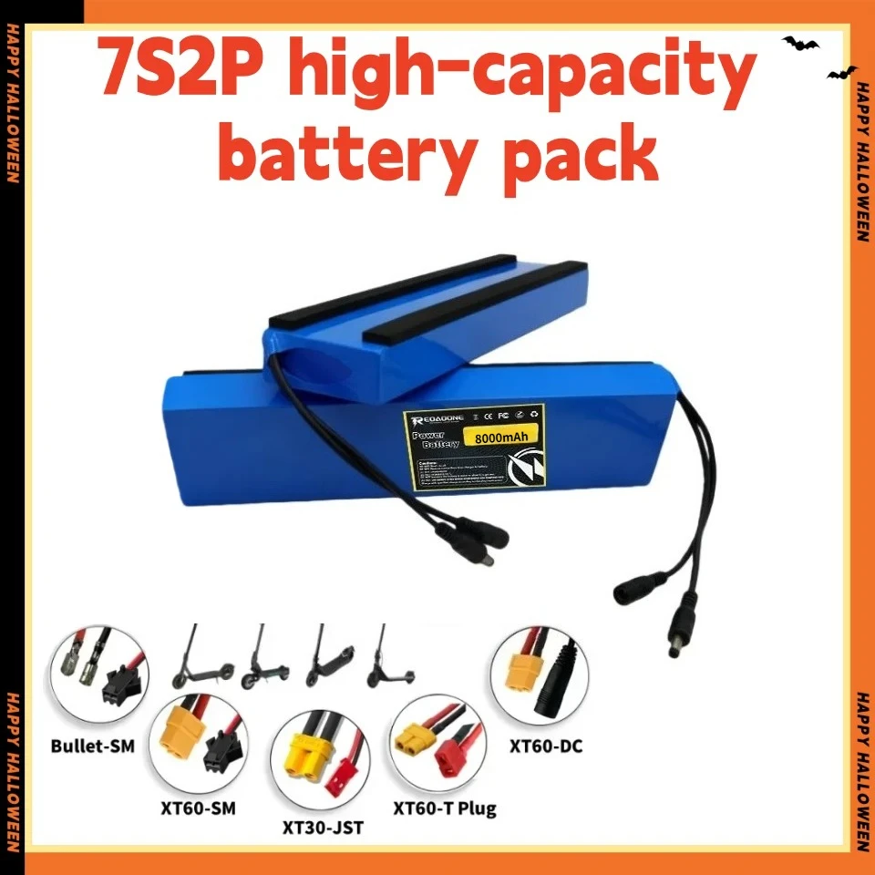 

Portable 24V 8Ah 7S2P Li-ion Battery Pack for Electric Scooter Built-in Shock-Resistant Cotton Durable for Hoverboard &Unicycle