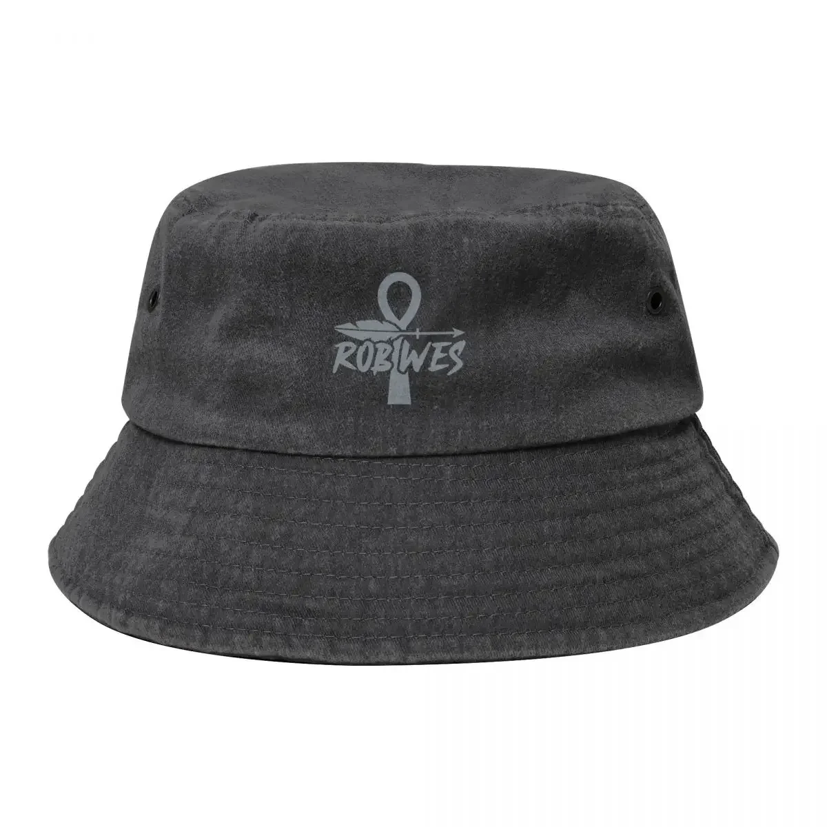 Rob Wes Logo (Pewter) Bucket Hat Sun Hat For Children Ball Cap Mens Tennis Women's