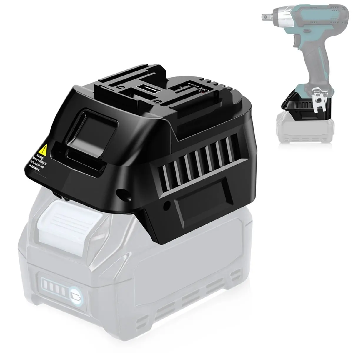 DT81 Battery Adapter for Makita 40V Lithium Battery BL4040 BL4025 BL4045 Convert to Work for Makita 18V Cordless Power Tool