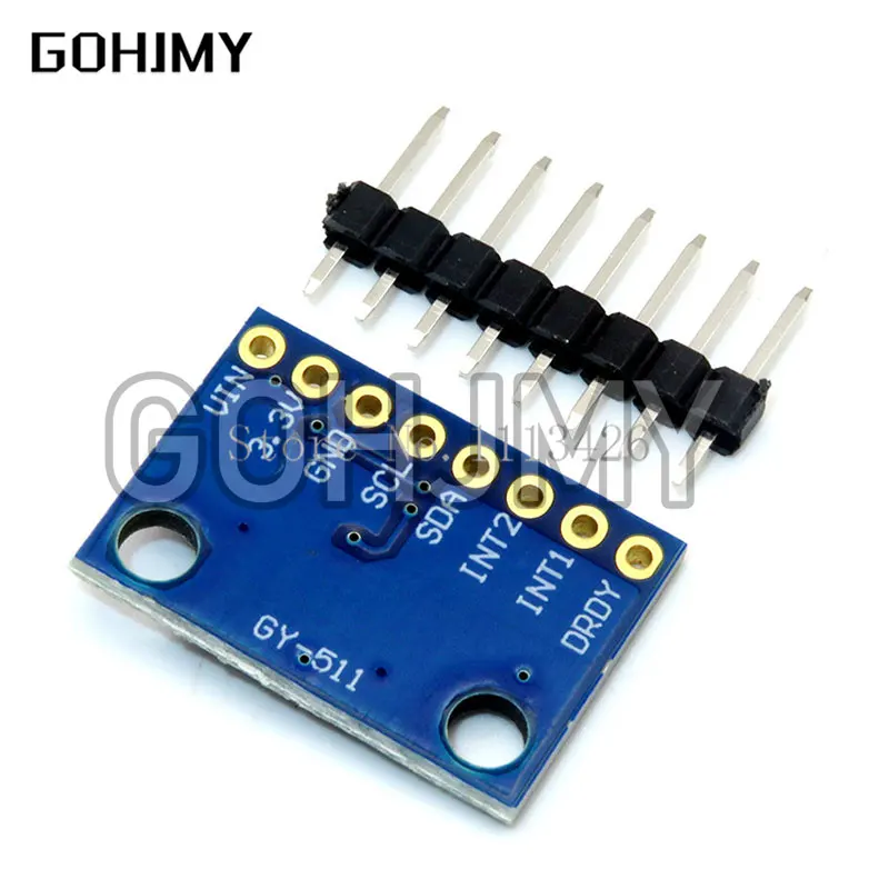 3 Axis Accelerometer e 3 Axis Magnetometer Módulo Sensor, GY-511 LSM303DLHC Módulo E-Compass