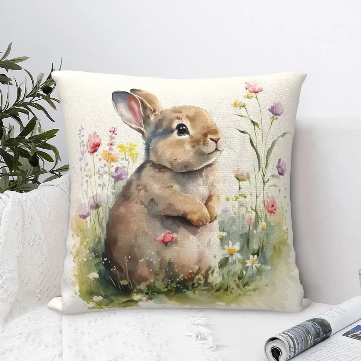 Easter Rabbit Pillow Cover Animal Fashion Pillow Case For Wedding Party Home Decor Cushion Cover Soft  Pillowcases Birthday Gift