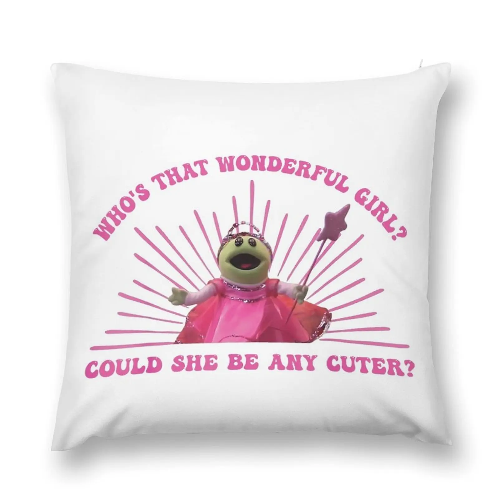 

Nanalan Who's That Wonderful Girl Could She Be Any Cuter Throw Pillow Sitting Cushion pillow