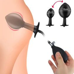 Inflatable Anal Plug 15cm Ball Butt Dilator for Women Vaginal Expander Men Prostate Massager Sex Toys Adult Game Erotic Products