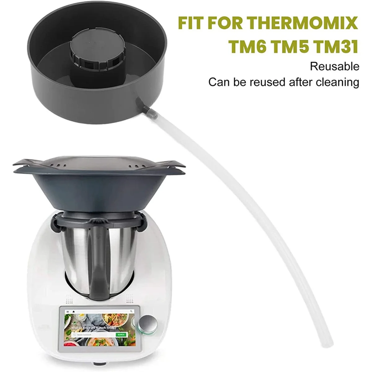 สำหรับ Thermomix TM6 TM31 TM5อาหารอุปกรณ์เสริม panci kukusan ใส + ถาดไอน้ำ + คั้นน้ำผลไม้พร้อมท่อ