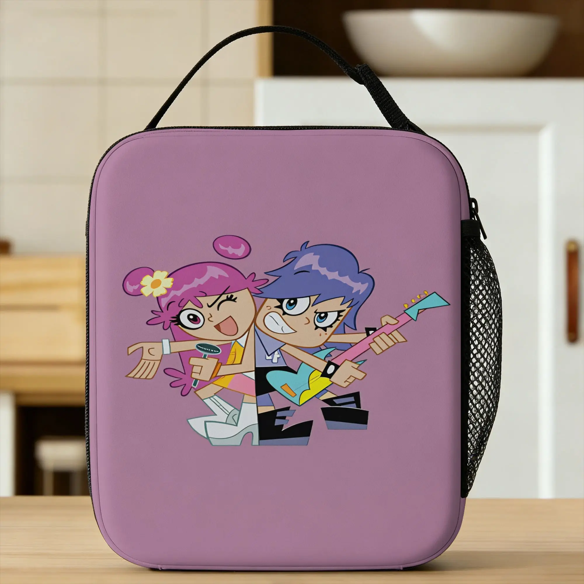 Hi Hi Puffy AmiYumi Lunch Bag  School Lunch Box For Child Funny Print Thermal Tote Handbags Oxford Portable Insulated Cooler Bag