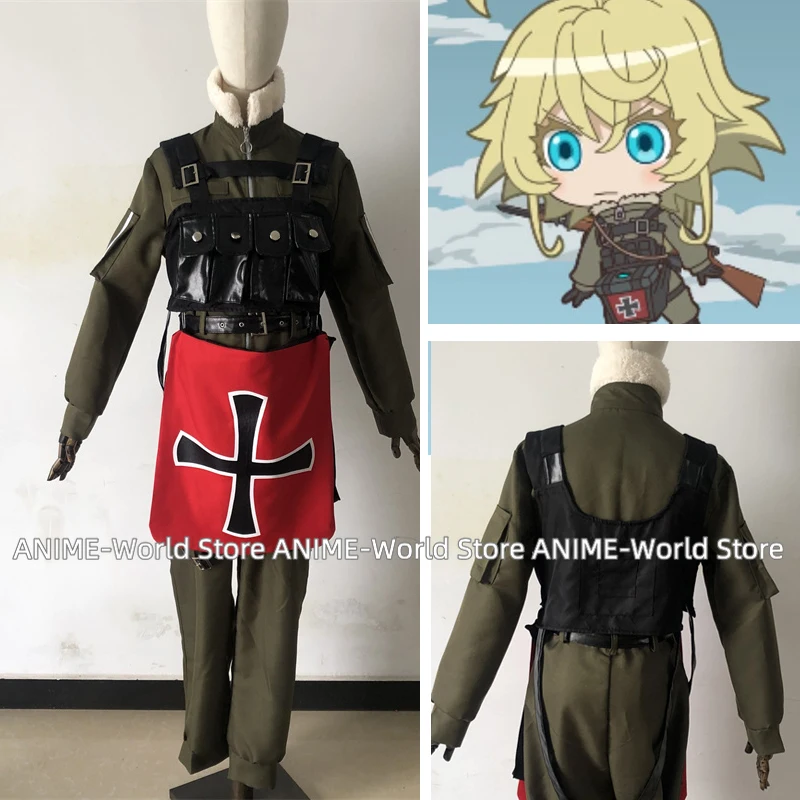 Saga of Tanya The Evil Tanya Von Degurechaff Uniform Cosplay Costume Custom-made