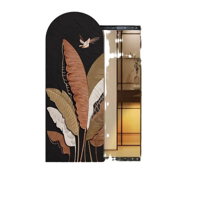 

Medieval style living room decorative painting, invisible full-length mirror, hidden full-length mirror