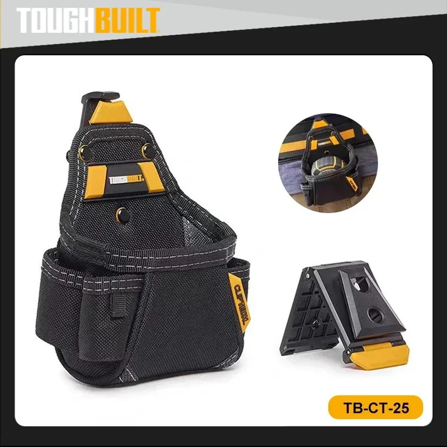 

Genuine ToughBuilt TB-CT-25 Tape Measure All Purpose Pouch- Pockets and Loops Multi-Tool Organizer Portable Storage Belt Pouch