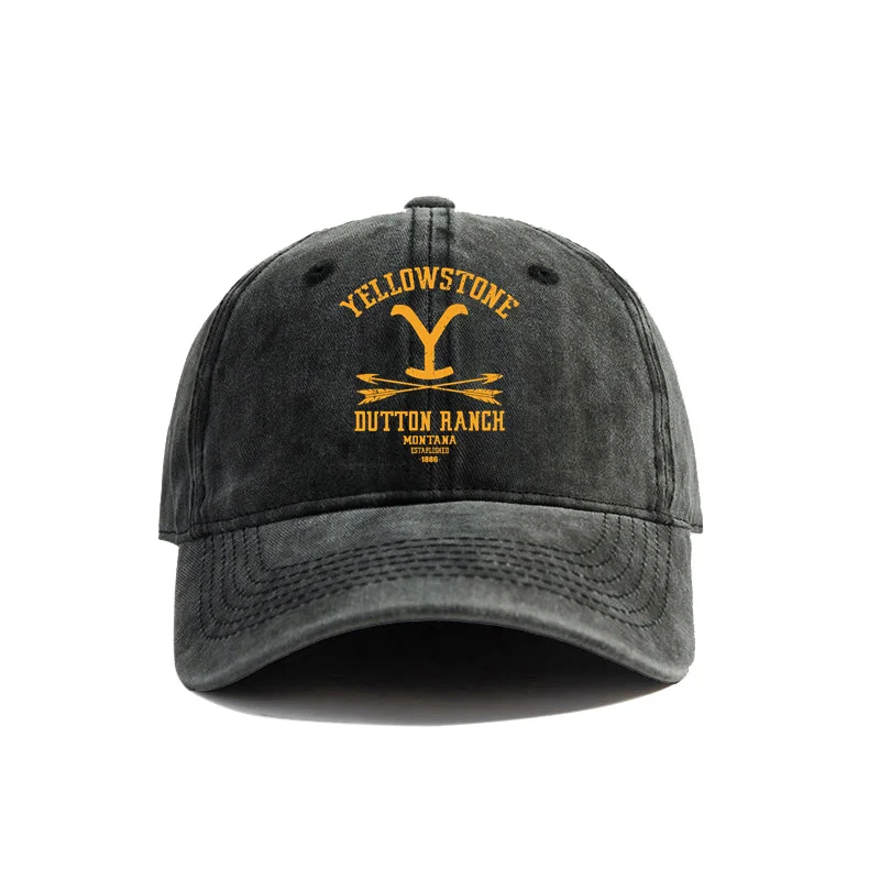 Yellowstone Dutton Ranch Baseball Caps Distressed Hats Cap Men Women Retro Outdoor Summer Adjustable Hats MZ-294