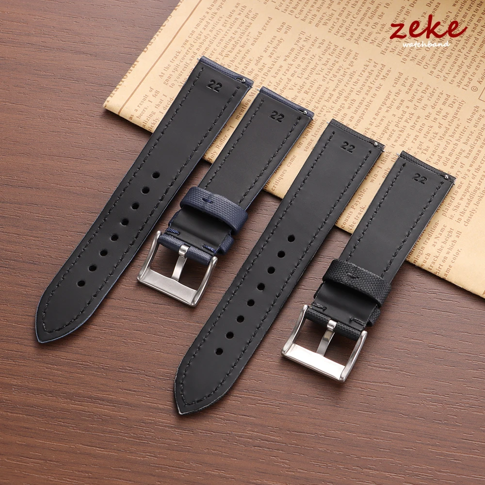 Premium Sailcloth Watch Band for Blancpain Straps 18mm 19mm 21mm 20mm 22mm Waterproof Canvas Nylon Quick Release Bracelet Belt image 3