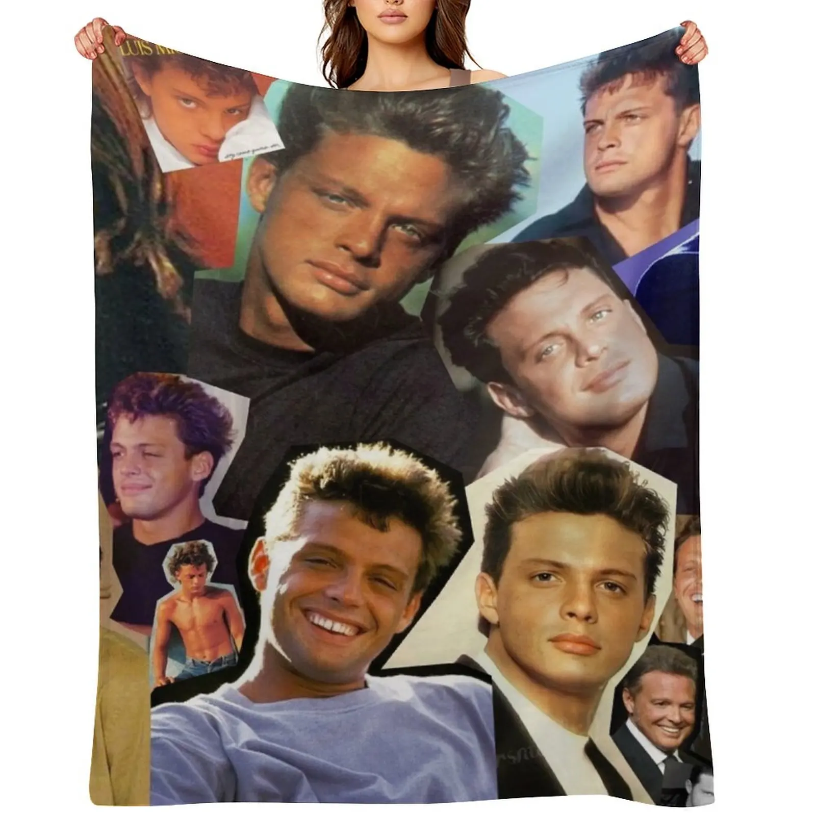 

Luis Miguel Throw Blanket Soft Plaid Shaggy Soft Plush Plaid Picnic Blankets