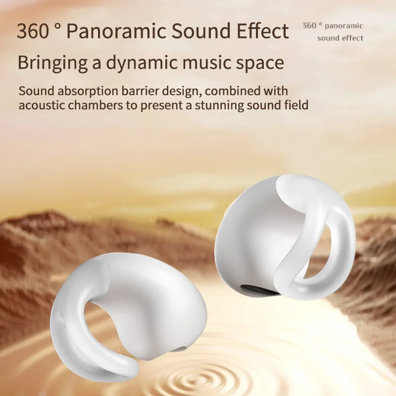 Earclip Bluetooth Earphone Light Weight Mini Power Digital Display Directional Transmission Headphone Android IOS Universal