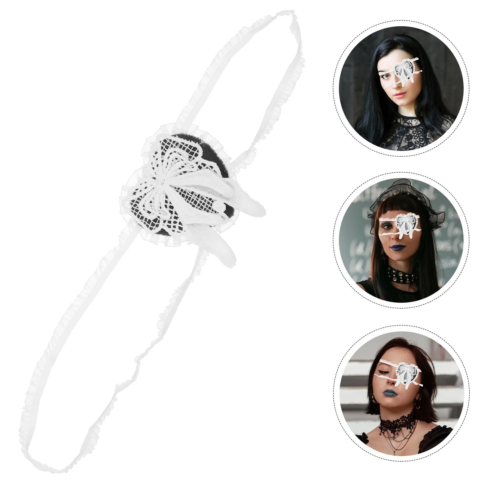 

Lace Masquerade Eye Patch Gothic Style Lightweight Eye Mask Party Cosplay Costume Decoration Prop Masquerade Mask for Women