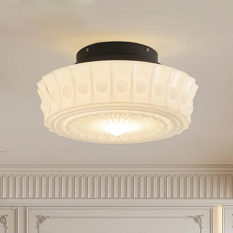 Bedroom ceiling light French antique bungalow dining room Light simple  Master bedroom glass