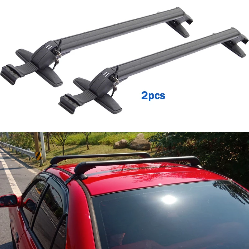 

2Pcs Car Roof Rack Cross Bar Anti-Theft Lockable Bars With Keys Aluminum Alloy Universal Car Rack Luggage Carrier