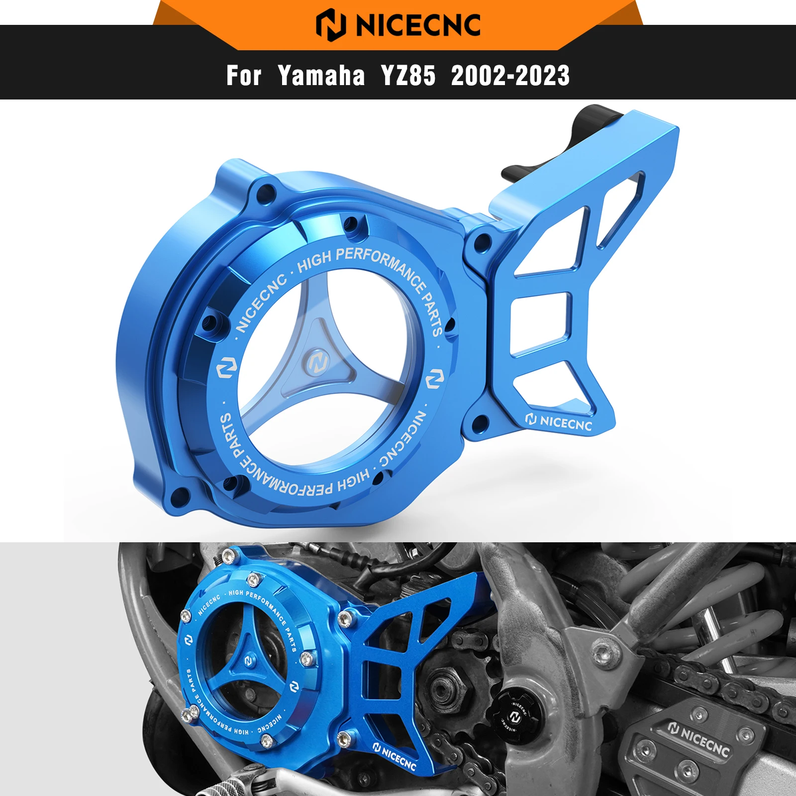 

NICECNC For Yamaha YZ65 2018-2023 YZ85 2002-2023 YZ80 1993-2001 Motorcycle Transparent Ignition Cover & Sprocket Guard Kit