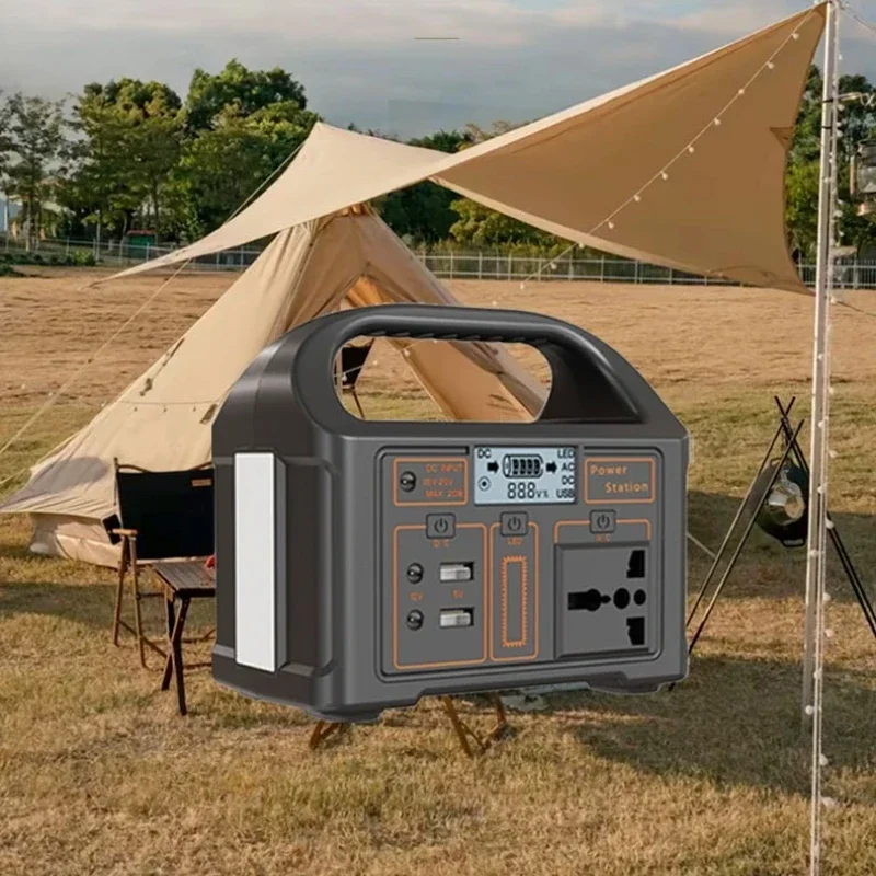 100W Portable Power Station Solar Generator Outdoor Emergency Mobile 24000mAh LiFePO4  Power Bank 76.8Wh for Camping Power LED