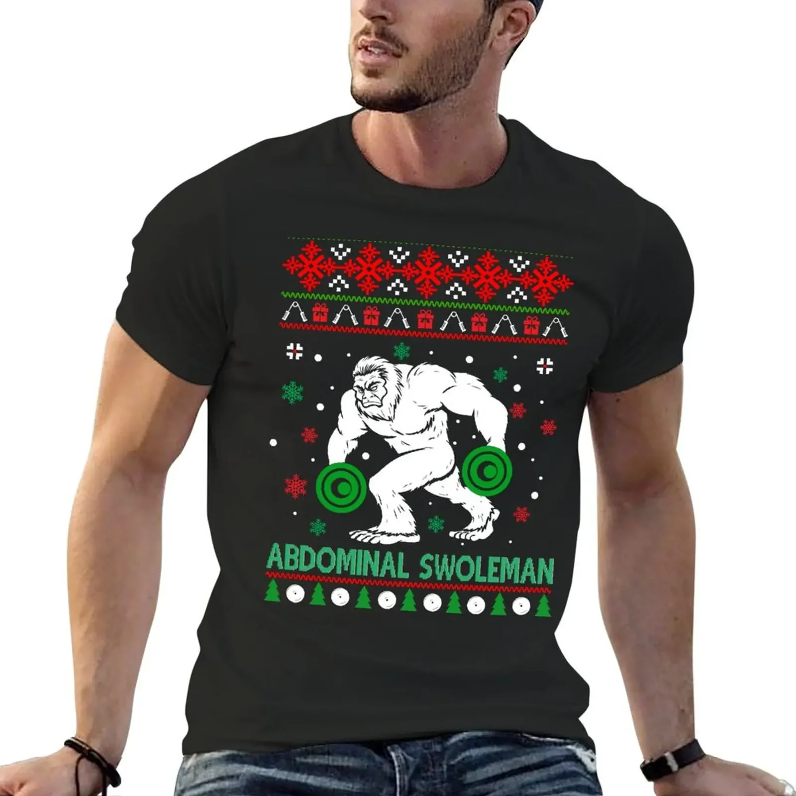 

Abdominal Swoleman Christmas Ugly Sweater T-Shirt tees custom shirt custom t shirt animal prinfor boys mens designer clothes