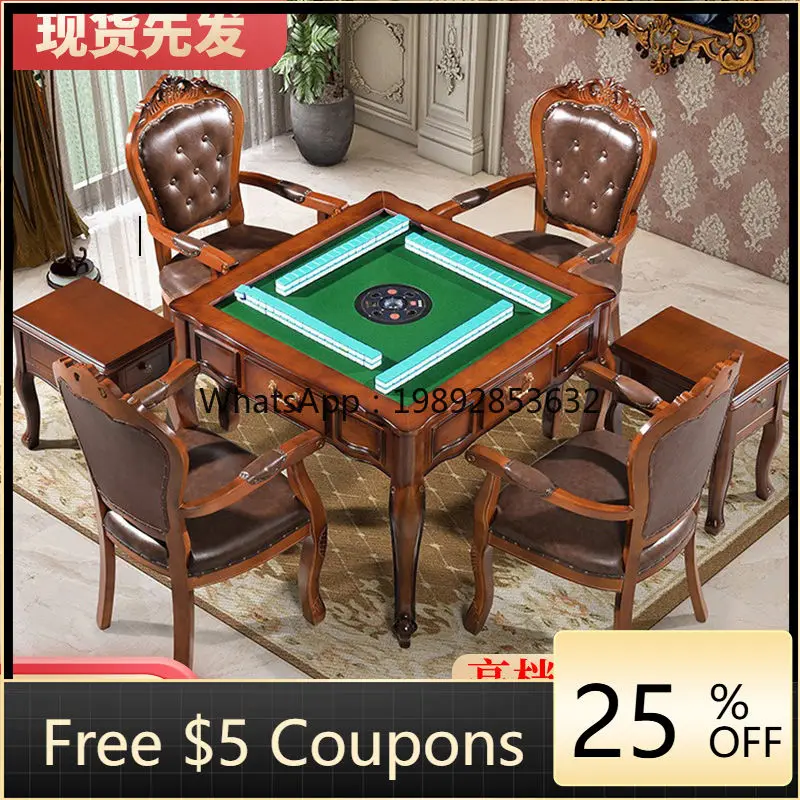 LYY Solid Wood Mahjong Machine Fully Automatic Dining Table Dual-use Intelligent Electric Mahjong Table Home Integrated Machine