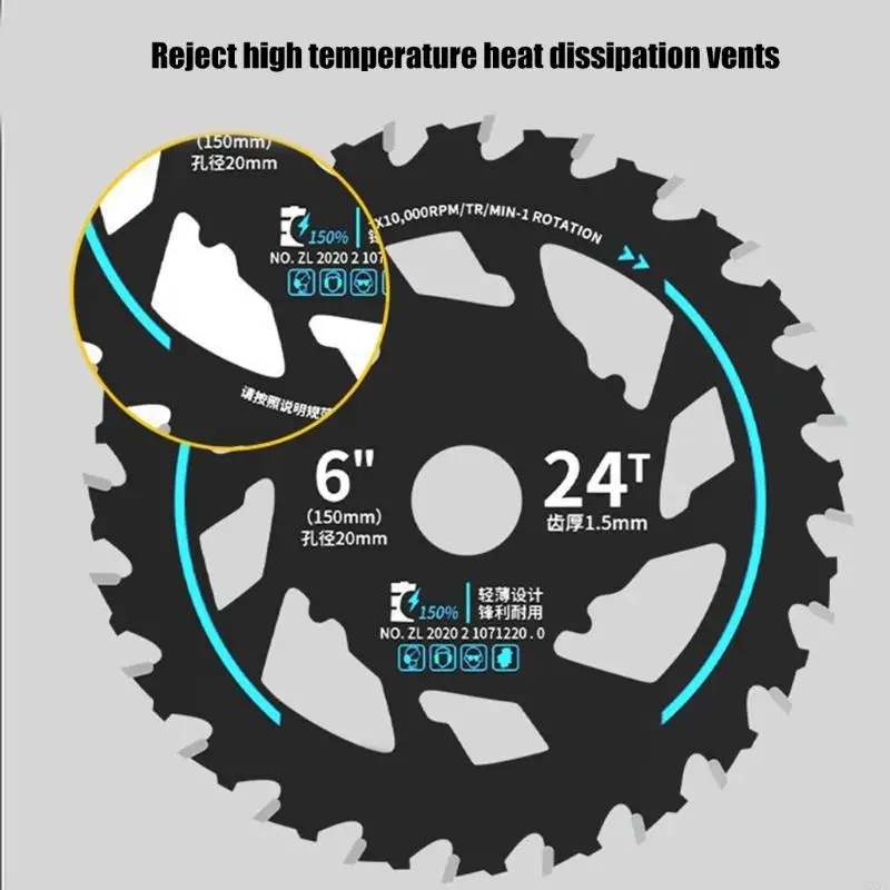 WXTC Multipurpose Alloy Chainsaw Blade 24 Teeth Chainsaw Blade For Professional Use