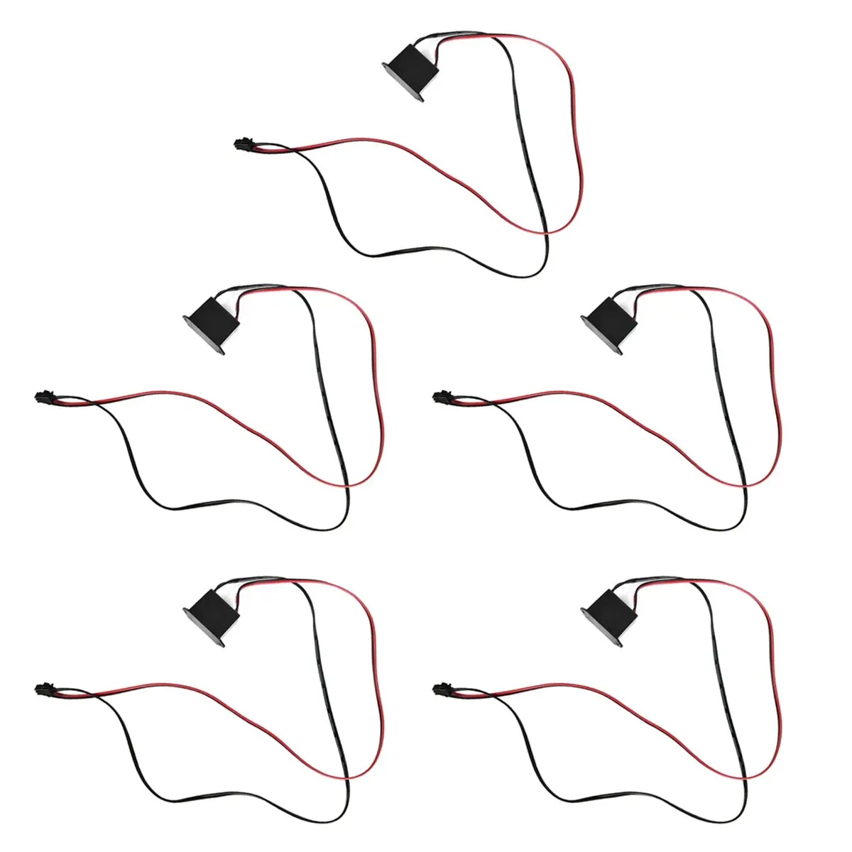 5pcs DC 12V Mini Neon EL Wire Power Driver Controller for 1-5M Glow Cable Strip Light Inverter Supply Adapter