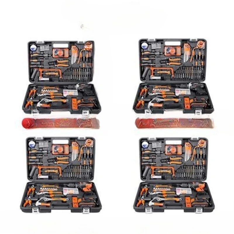 

Toolbox Household Tools Electrician Full Set Hardware Multifunctional Electric Drill Combination Daquan Set Repair Car