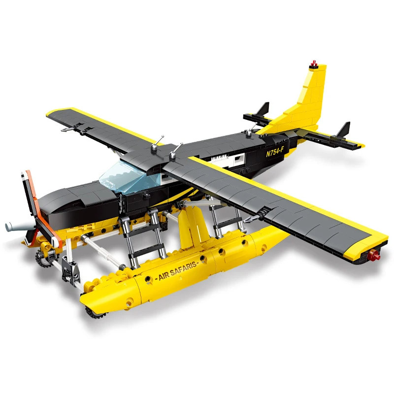 IN STOCK MOC Creativity Cessna 208 CARAVAN Airplane Building Blocks Bricks Assembling Model Toys for Children Birthday Gift Set