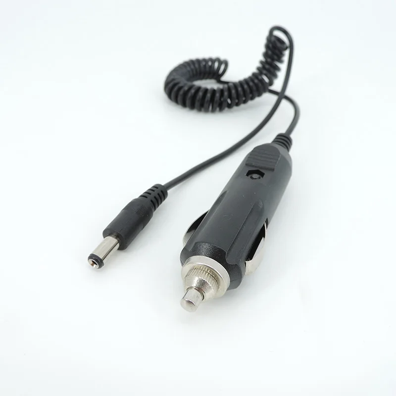 Cargador de encendedor de coche 24V DC 12V a 5,5x2,1mm, conector de fuente de alimentación de carga, Cable de resorte, línea E1