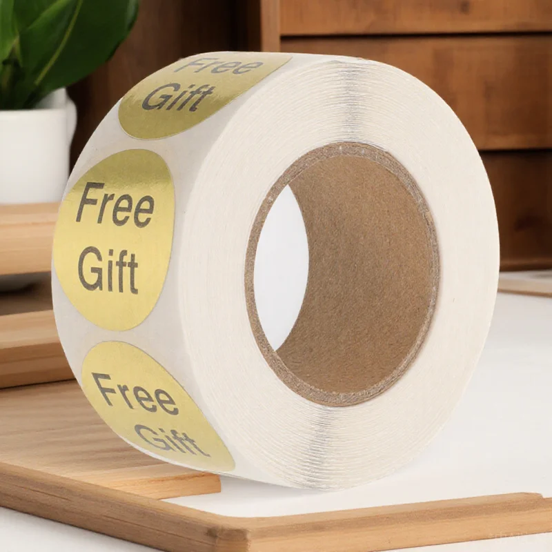 500Pcs Free Gift Stickers Adhesive Customer Appreciation Labels for Business Elegant Gift Packaging Customer Appreciation Labels