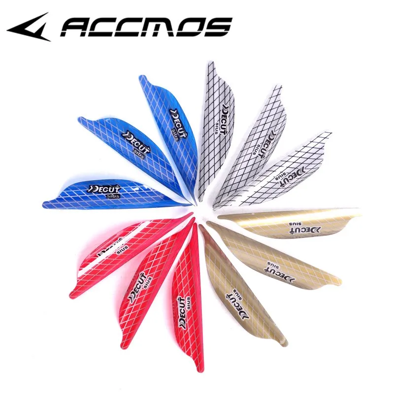 Archery Spin Arrows for Outdoor Shooting, Spiral Wings, DIY Training Accessories, L/R, 1.56 '', 1.75'', 2 '', 50Pcs