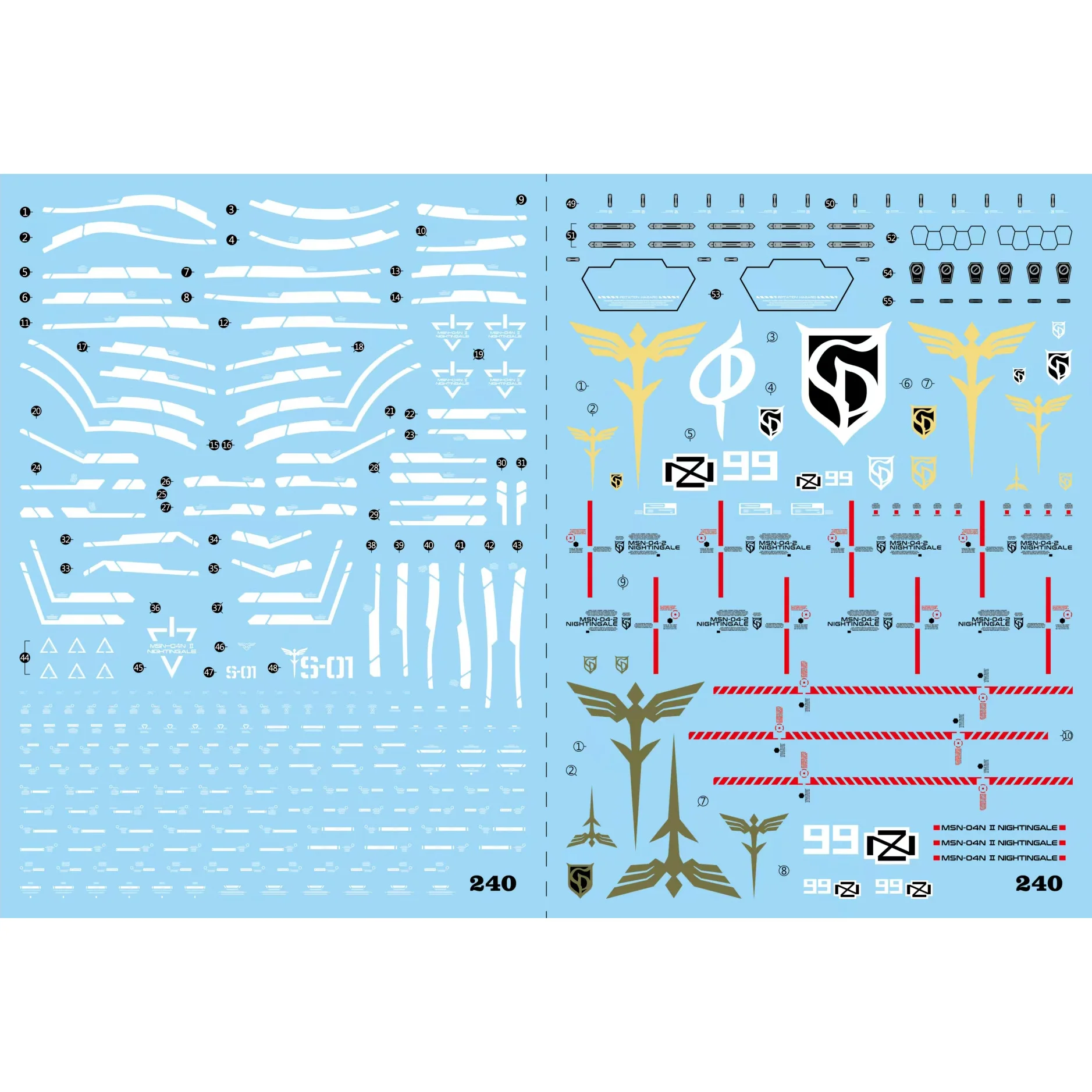 2025 جديد ستار سبوت Hg240 1/144 العندليب Msn-04-2 شار الهجوم المضاد التجمع نموذج حلية لعبة هدية عيد ميلاد الشكل